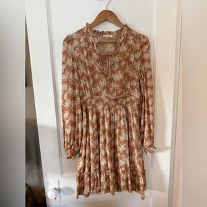 Blu Pepper Floral Long Sleeve Dress